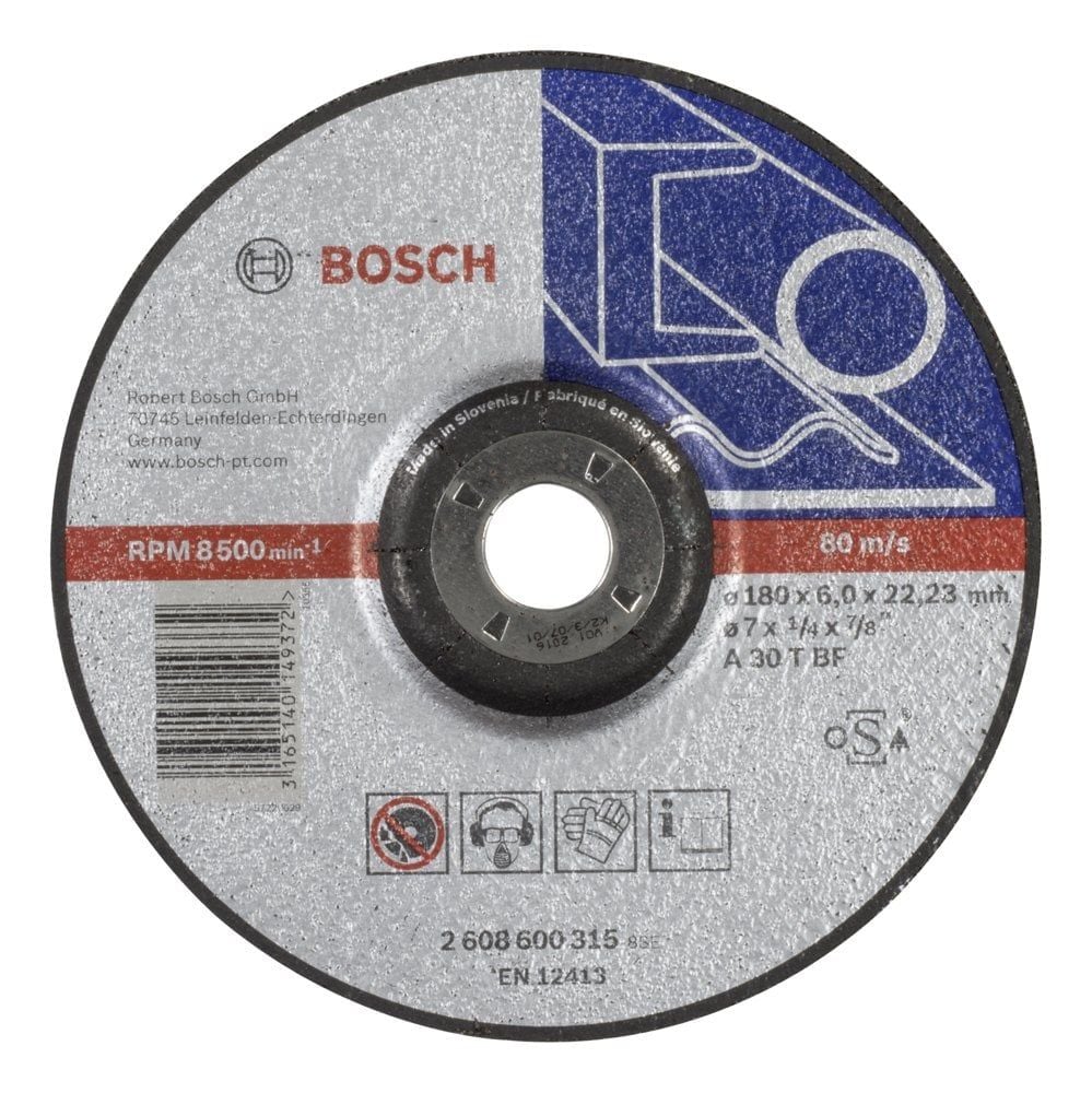 Bosch – 180*6,0 mm Expert Serisi Bombeli Metal Taşlama Diski (Taş)