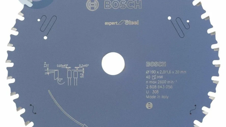 Bosch – Expert Serisi Metal için Daire Testere Bıçağı 190*20 mm 40 Diş