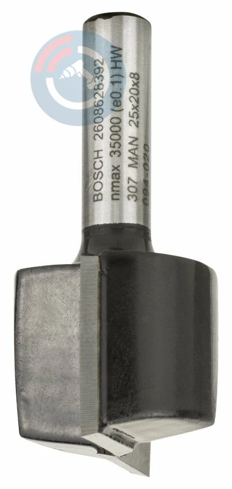 Bosch – Standard Seri Ahşap İçin Çift Oluklu, Sert Metal Düz Freze Ucu 8*25*51mm